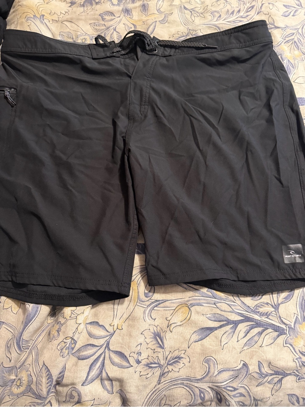 Shorts. Rip Curl Men's Black Swim Boardshorts with Drawstring